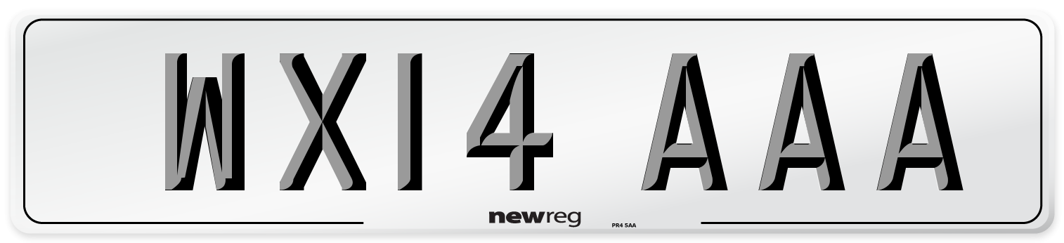 WX14 AAA Number Plate from New Reg